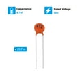 thumbnail image 2 of Uxcell 4.7nf 50V Ceramic Disc Capacitor, 25 Pcs Ceramic Chip Capacitor Assortment Kit,  Brown Red, 2 of 5