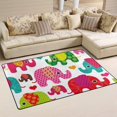 thumbnail image 2 of Coolnut Lightweight Soft Area Rugs 60 x 39 inch (5'x 3'3"), Retro Elephants Floor Mat for Kids Playing Room Hardwood Floor Living Room Nursery Rugs, 2 of 6