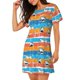 thumbnail image 2 of Balery Shark On Line Camisón de manga corta con cuello redondo para mujer, cómodo y elegante., 2 of 6