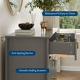 thumbnail image 4 of 42.9" Tall Fluted Dresser for Bedroom, 5-Drawer Wood Dresser for Bedroom, Modern Chest of Drawers, Storage Organizer Cabinet for Living Room, Hallway, Entryway, Easy Assembly, 4 of 6