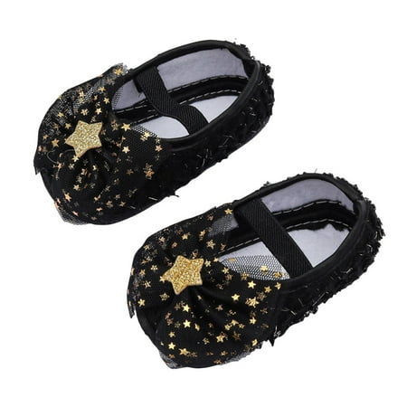 

QWERTYU Newborn Girl s Soft Sole First Walkers Shoes Flats for Infant Baby Girl Cirb Bowknot Spring Summer Fall Mary Jane 0-12M