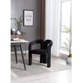 thumbnail image 5 of MAYEERTY Contemporary Designed Velvet Fabric Upholstered Accent/Dining Chair /Barrel Side Chairs Kitchen Armchair for Living Room set of 2 (Black Velvet), 5 of 21