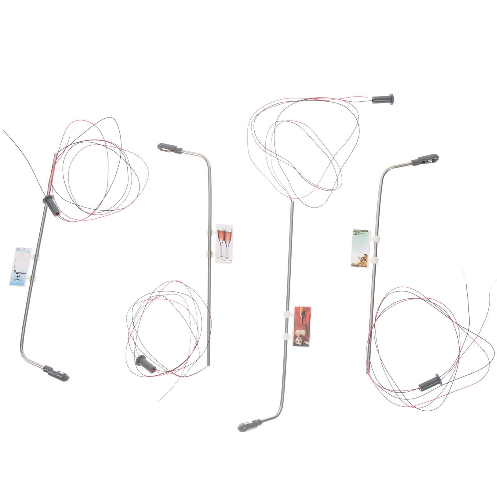 DRESSOOS Lot De 10 Mini Lampadaires De Jardin – Modèles De Lampes De Rue Miniature, Déco Table De Sable, Jouets Enfants