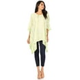 thumbnail image 5 of Sakkas Wren Lightweight Circle Poncho Top Blouse With Detailed Embroidery - TD-Green - One Size Regular, 5 of 5