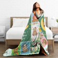 thumbnail image 5 of Sloth Blanket Animals Floral Throw Blanket Cozy Soft Flannel Blanket for Couch Sofa Bed 50"x40", 5 of 6