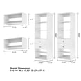thumbnail image 3 of ModMakers Wood Closet System With Drawers, Closet Organizer and Storage System with Shelves & Hanging Rods, White, 3 of 8