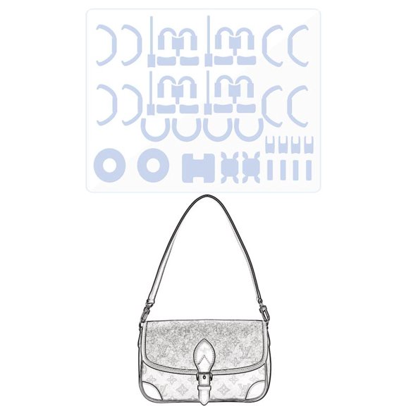 LokChuiDor Hardware Protective Film, compatible with Diane. Purse Hardware Sticker Transparent, Anti-scratch, Clear