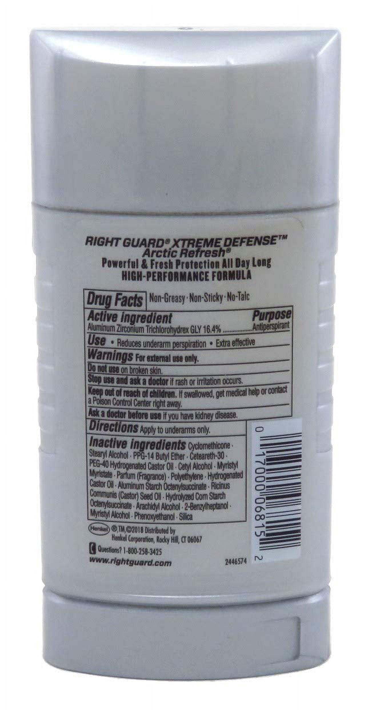 Right Guard Xtreme Antiperspirant/Deodorant Invisible Solid Arctic Refresh 2.6 oz (Pack of 6)