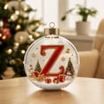 thumbnail image 4 of Clearance Personalized Christmas Ornaments, Letter Z Clear Christmas Ornaments Balls, Christmas Tree Hanging Decorations for Xmax Tree, 4 of 7