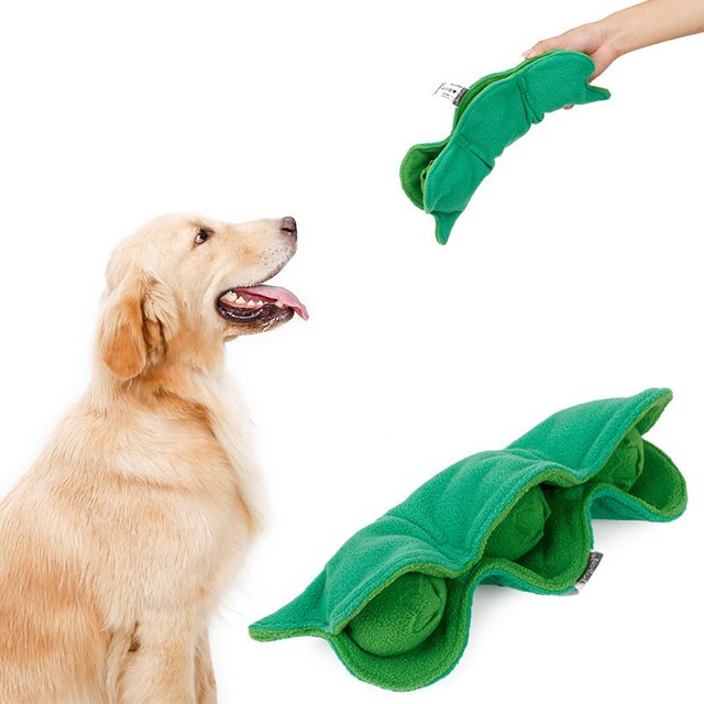 Juguete interactivo para olfatear perros y guisantes, dispensador de golosinas de felpa chirriante, rompecabezas de IQ, bola para aliviar el estrés, tazón de Snuffle para mascotas, juguete para mastic
