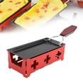 thumbnail image 3 of Portable Cheese Raclette Foldable Non Stick Raclette Rotaster Baking Pan Tray with Hob Spatula Stove Set Home Kitchen Grilling Tool, 3 of 9