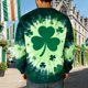 thumbnail image 4 of Camiseta de Cuello de Tripulación de Manga Larga de los Hombres de San Patricio Día de Impresión, sin Capucha, 4 of 8