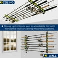 thumbnail image 4 of Rush Creek Fishing Rod Holder Ceiling Rack 8 Rod Twin Pack, 4 of 7