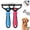 L Blue+l Pink, variant on Dual-Sided Pet Grooming Comb for Dogs & Cats, Deshedding and Dematting Brush for Tangles, Knots & Loose Fur