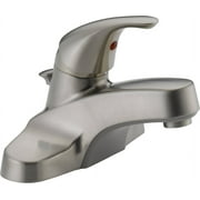 Peerless Single-Handle Centerset Bathroom Faucet with Pop-Up Drain Assembly, Brushed Nickel P136LF-BN