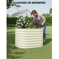 thumbnail image 7 of Adoolla Outdoor Galvanized Raised Garden Bed, Oval Elevated Planter Box for Growing Vegetables Flowers and Herbs, Pack of 2, 7 of 7