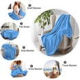 thumbnail image 2 of Home Blue Flannel Fleece Throw Blanket Twin Size, Solid Ultra Soft Luxury Double Side Fuzzy & Plush Fall Blanket for Couch and Pet, Fluffy Cozy Throw Blanket -All Season Premium Bed Blanket-(60"x80"), 2 of 12