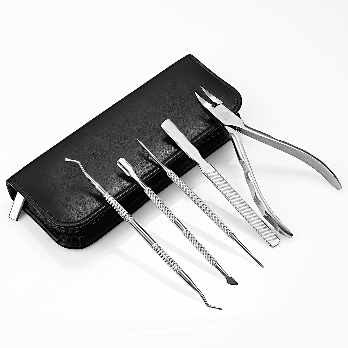 Ingrown Toenail Clippers with Straight Blade, Nail Clippers for Thick Nails and Ingrown Toenails - High Temperature Forging Stainless Steel Toe Nail Tools(5pcs/set)