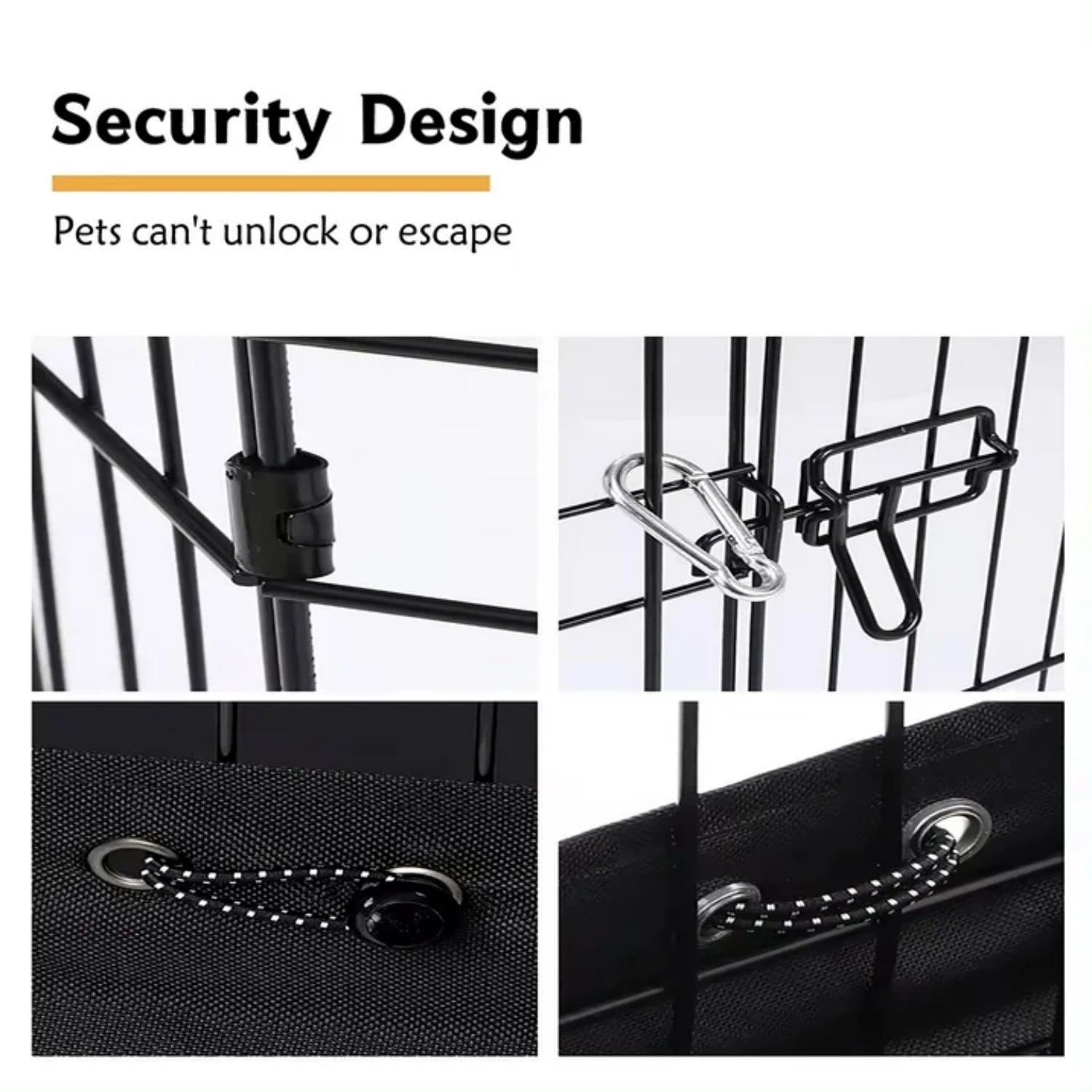 Suchown 24'' Foldable Dog Playpen with Top & 8 Panels, Durable Pet Playpen for Indoor/Outdoor Use, Customizable Shape with UV Protection & Ground Stakes