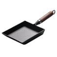 thumbnail image 2 of Plancha antiadherente Sartén Sartén para huevos BBQ Picnic Cuadrado Cocina de hierro, 2 of 9