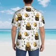 thumbnail image 4 of Pofeuu Honey Bee Insect Print Hawaiian Shirt for Men Sleeves Casual Button Down Summer Beach Dress Shirts T-Shirts,Large, 4 of 7