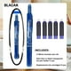 thumbnail image 5 of Pluma estilográfica retráctil de 0,38 mm con 5 tintas recargables azul y negro, 5 of 5