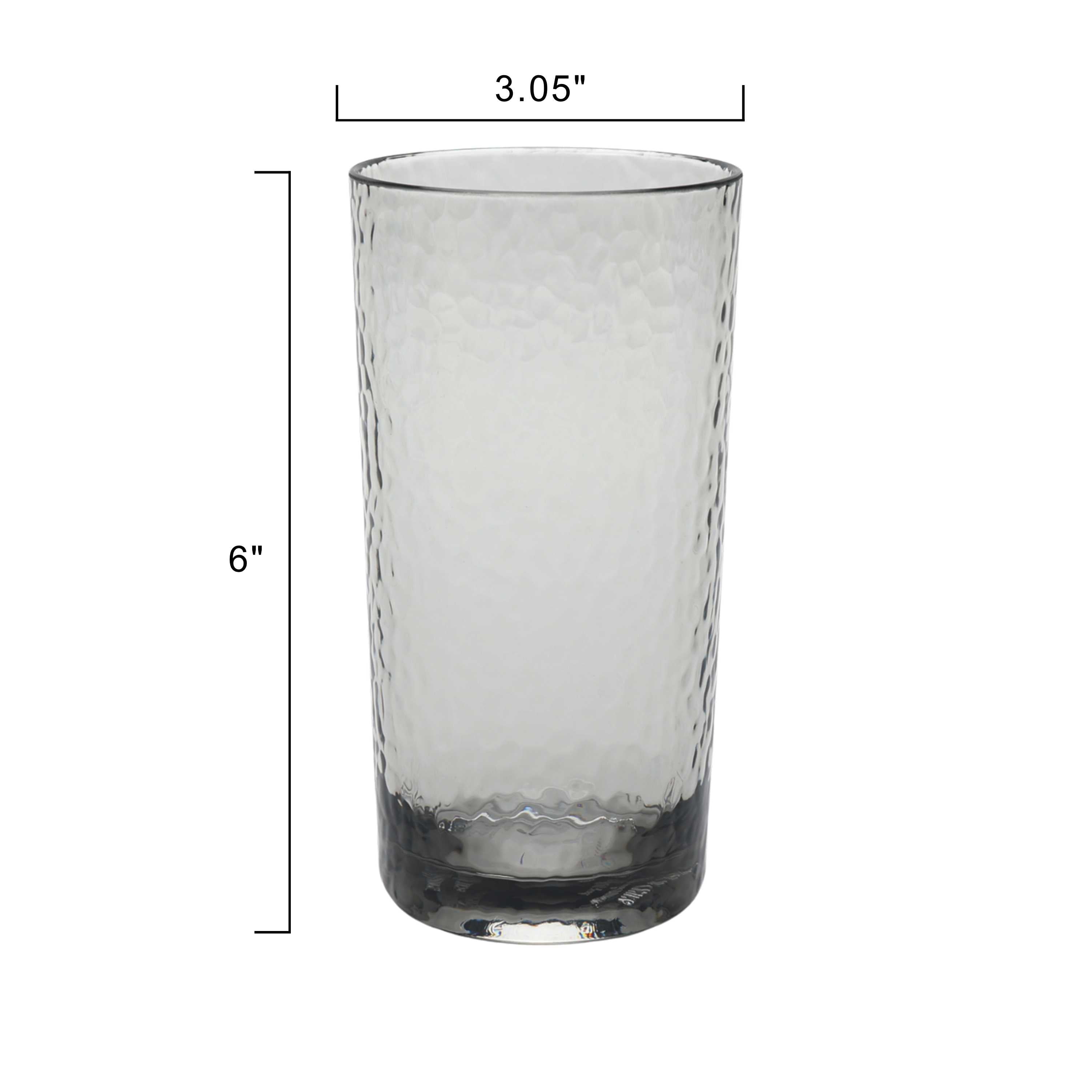 Better Homes & Gardens 16 oz Tritan Tall Hammered Tumbler, Smoke