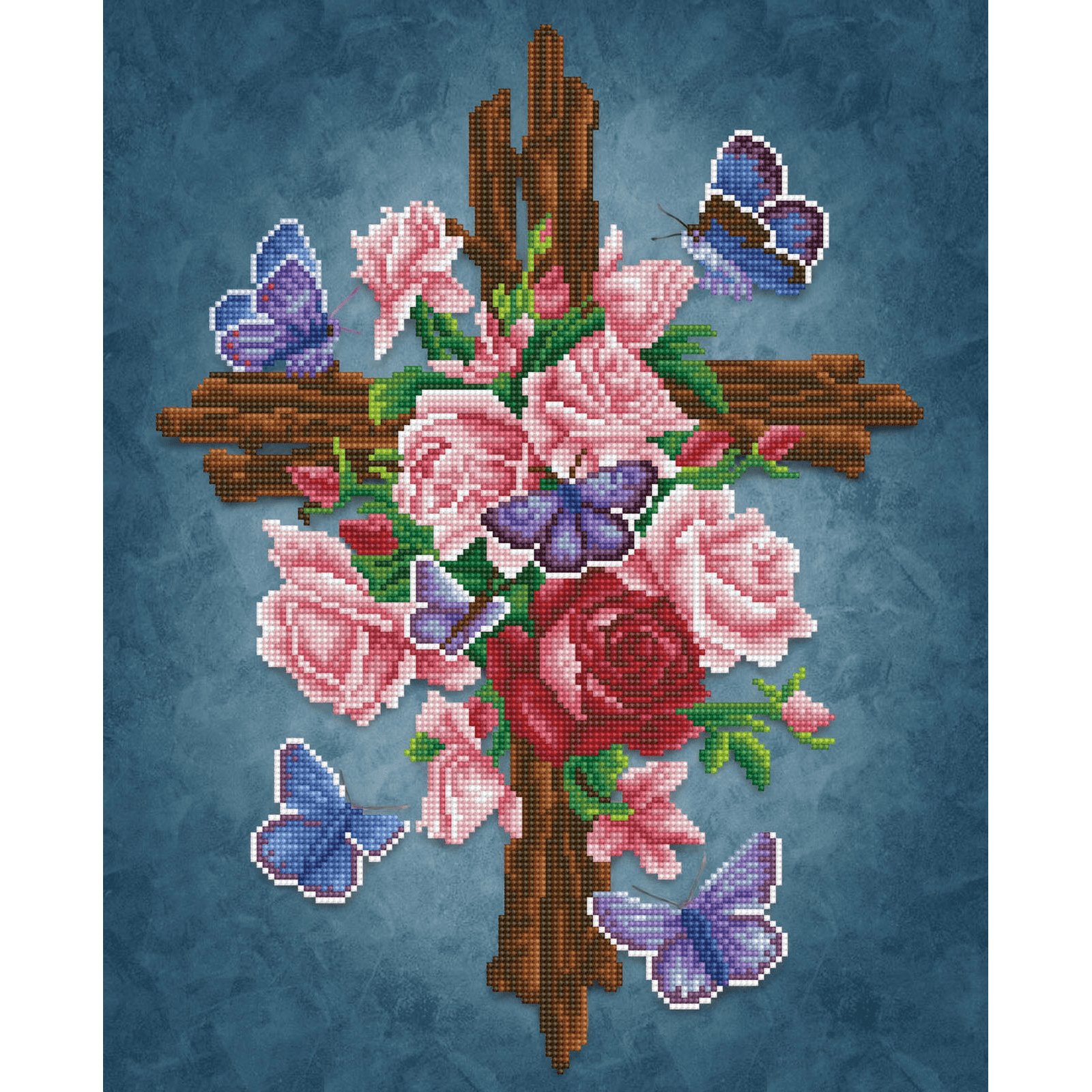 Diamond Dotz Flower Cross Diamond Painting Kits for Adults - Diamond Art Kits a Relaxing Creative Craft Kit with Dotz Gems 16x20