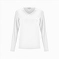 thumbnail image 5 of Towmus Women Shirts V Neck Short Ladies Long Sleeve Tee Shirts Basic Tops, 5 of 6