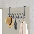 thumbnail image 6 of Door Hanger Bracket, Heavy Duty Over The Door Rack, Bracket With Rounded Top For Living Room, Bathroom, Bedroom, Kitchen Hanger Clothes, Towels, Hats, Coats, 6 of 9