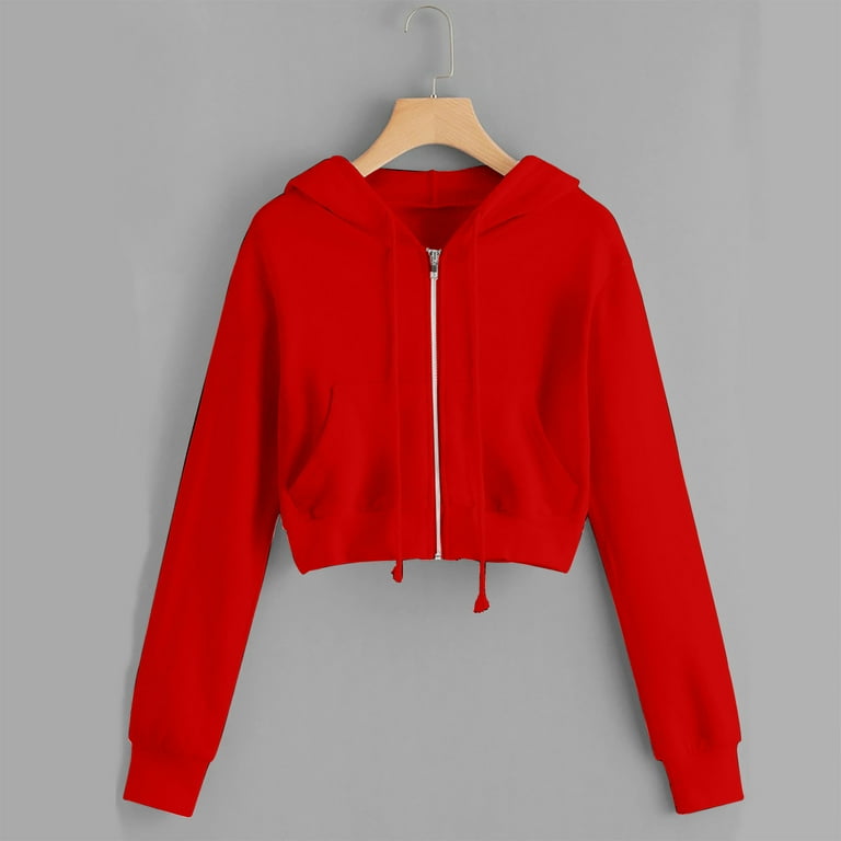 Dezsed Hoodies for Women Casual Zip Up Drawstring Cropped Dezsed Hoodies for Women Casual Zip Up Drawstring Cropped