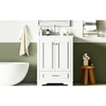 thumbnail image 5 of Modern 24" Bathroom Vanity, Ceramic Sink, Adjustable Drawers, Construction, Clean Lines Storage Cabinet With Basin, Sleek Design, Shelf Levels, White Finish, 5 of 7