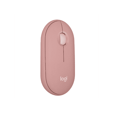 Logitech Pebble Mouse 2 M350s, Ambidextrous, 3-Button, Bluetooth, Tonal Rose