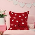 thumbnail image 2 of Valentine''s Day Pillow Covers 18x18 Inch Set of 2 White Hearts Decor Red Throw Pillow Covers Valentine''s Day Cushion Case Decoration for Sofa Couch 59, 2 of 6