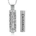 thumbnail image 6 of Tree of Life Cremation Jewelry Urn Necklace for Ashes with Glass & Tube Urn Necklaces for Ashes Memorial Pendant Locket Vertical Bar Keepsake Necklace for Women, 6 of 7