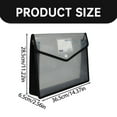 thumbnail image 3 of Clearance file folder under $6,Plastic File Folders Transparent Expandable File Organiser Portable Large Capacity A4B4 File Wallet For /Business/School 2PC, 3 of 9
