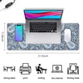thumbnail image 5 of Long Mouse Pads for Desk,Blue Pioneer Flower and Paisley (3) Desk Mats on Top Of Desks, Desk Mouse Pad Extra Large with 3mm Non-Slip Base and Stitched Edge for Gaming,Work,Home 31.5"x11.8", 5 of 5