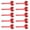 Red, variant on Set of 10 Colorful Cheerleading Keychains Polyester Cheer Bows Ribbon Keyring Accessory for Sporty Girls and Teens