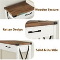 thumbnail image 3 of GloryStar Table Console d'Entrée Style Ferme, Design Rustique Mince avec Tiroirs et Tablette de Rangement Ouverte Inférieure, 3 of 4