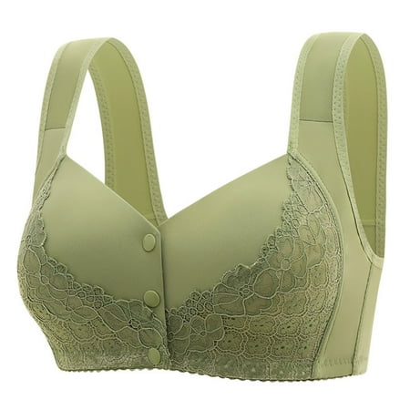 LLYWEY Comfortable Bras Clearance Shaping and Lifting Bras Ladies Sport Bra Style-1215 Women s Plus Convertible Bra Feature Adult Female Bralette Sports Bras Green 48B