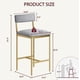 thumbnail image 2 of Set of 2 kitchen bar stools con footrest-pu forrado counter height barstools-bar sillas con back para kitchen island/apartment/counter bar-easy to assemble-gold, 2 of 6