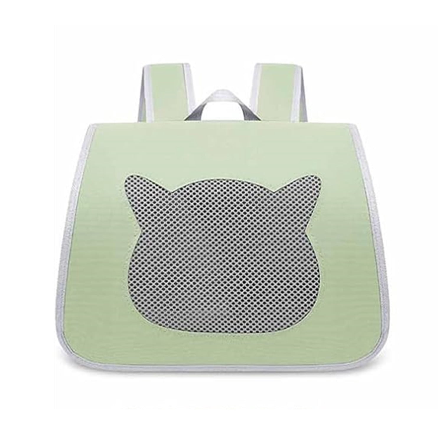 XZKING ​Cat Backpack Carrier, Small Dog Traveler Carrier Backpack for Medium Large Cats, Foldable Ventilated Backpack with Thick Shoulder Strap, Airline Approved, Hiking (12lb) Green