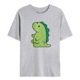 thumbnail image 1 of Camiseta de manga corta con estampado de dinosaurio y cuello redondo para hombre Pompotops oipoqjl33487, 1 of 3