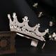thumbnail image 4 of Zhuge Tiara de boda para novia, diadema de princesa, corona nupcial, joyería para el cabello con diamantes de imitación de cristal, decoración para novia, cumpleaños, graduación, boda (blanco), 4 of 5