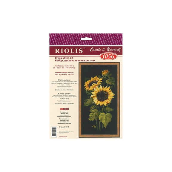 RIOLIS Counted Cross Stitch Kit 9.75"X19.75"-Sunflowers (10 Count)