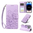 thumbnail image 3 of Funda Cartera GANGXUN con Diseño de Perrito en Relieve para iPhone 14 Pro , Protección 360° con Ranuras y Correa Desmontable, 3 of 6
