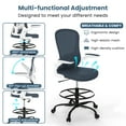 Ergonomic Drafting Chair with Mesh Back, Adjustable Footrest, and Heavy