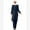 Navy Blue, variant on Muslim Clothes for Women Arabic Long Sleeve Loose Ramadan Tracksuit Islamic Clothing Blouse Wide Leg Pant Suits L Green