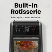 Chefman 12 Qt. Air Fryer 5 Functions w/ Integrated Smart Thermometer, 28 Presets, Black