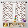 thumbnail image 5 of Kid Curtains,Football Icon White Pattern Kid Insulated Curtains Set Of 2,Bedroom Essentials,Toddler Room Decor 42"x54", 5 of 5